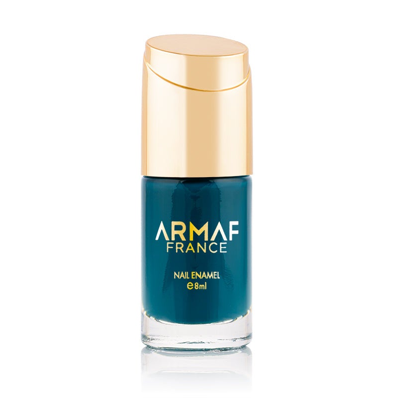 Armaf France Glitter Nail Enamel 8ml, Glamour Turquoise, Long Lasting Nail Polish, Shimmer Finish High Shine, Quick Dry Resistant Nail Colour, Long Lasting, Lightweight & Non Sticky, Best For Every Outfit