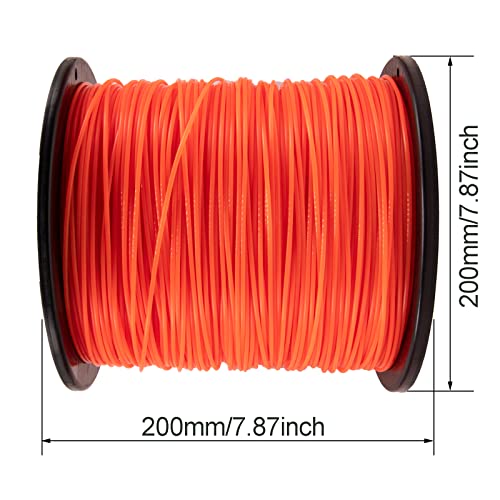 KAKO 095 Trimmer Line, 095 Weed Eater String, 0.095" Weed Wacker String, Commercial Grade Round Nylon String Trimmer Line .095 Replacement For String Trimmer Weed Trimmers .095"-1280ft-5lb-Spool(Orange） - Image 4