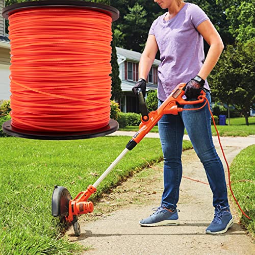KAKO 095 Trimmer Line, 095 Weed Eater String, 0.095" Weed Wacker String, Commercial Grade Round Nylon String Trimmer Line .095 Replacement For String Trimmer Weed Trimmers .095"-1280ft-5lb-Spool(Orange） - Image 3