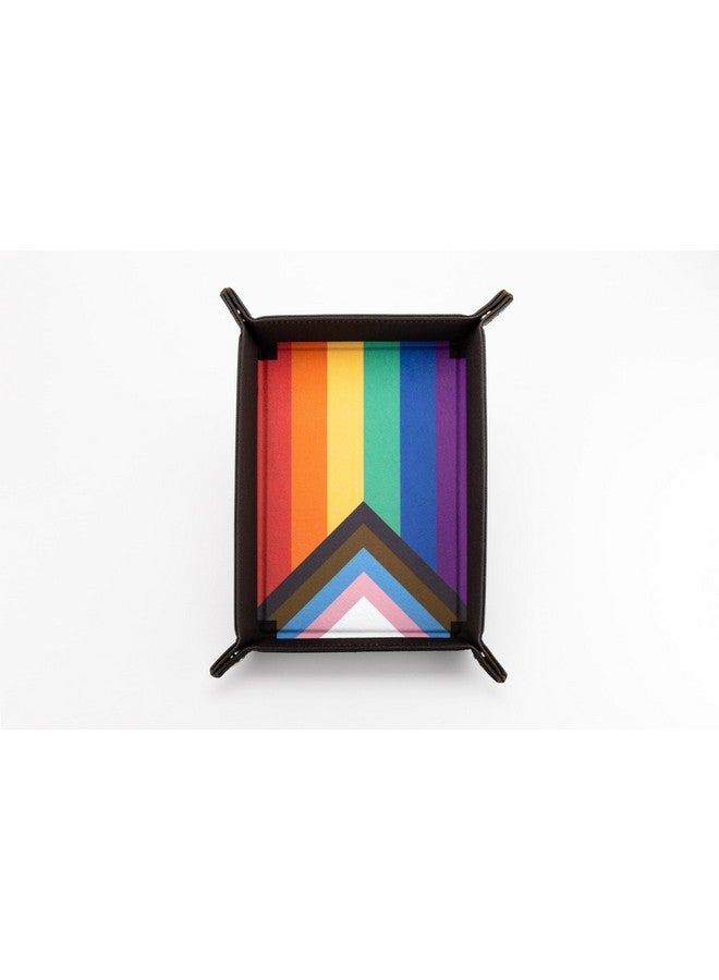 Metallic Dice Games FanRoll Pride Dice Tray - Rainbow Flag - Image 1