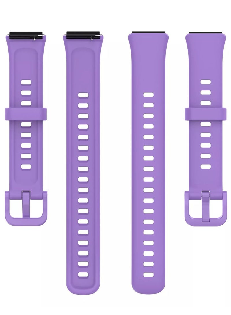 Watch Band For Huawei Band 7 Smartwatch Replacement Sport Bracelet Silicone Strap Purple - Image 2