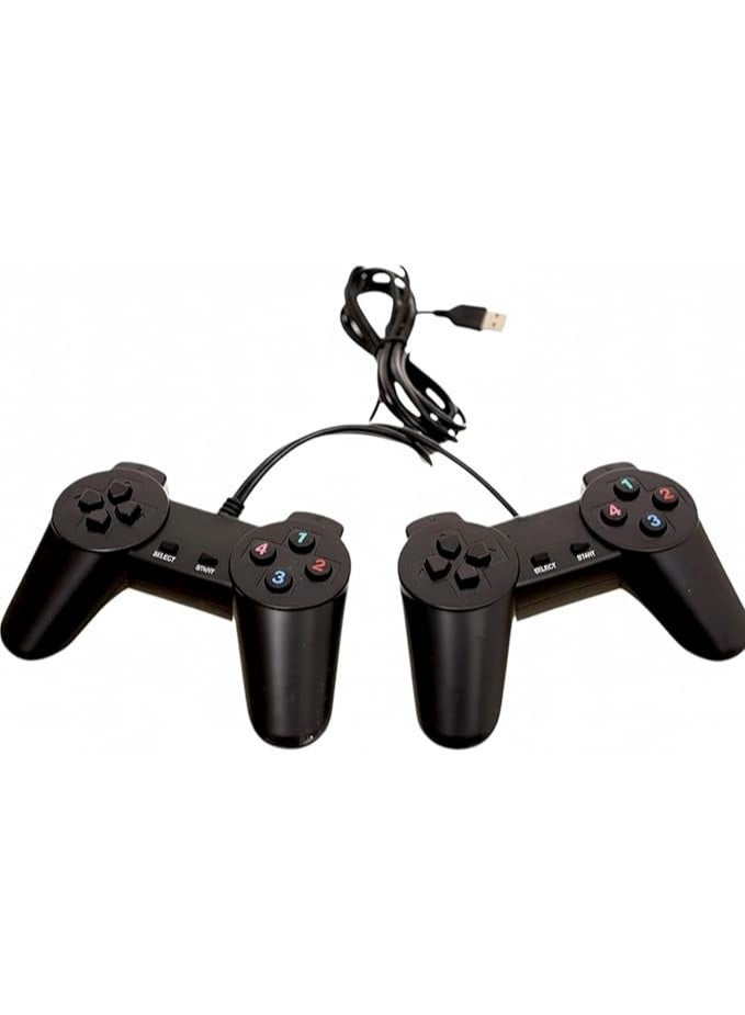 Point Dual USB Wired Gaming Controllers for PC & Laptop, Single Cable 2-Player, Black, 2 Pack with Single Cable Design, - Image 2