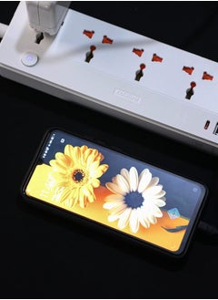 REMAX Multifunctional Power Strip 2500W with USB-C & 5-Outlets, 1.5M Cable, 30W Type-C, USB PORTS, Independent Switches & Indicator Light, UK PLUG (BLACK)  - Image 4