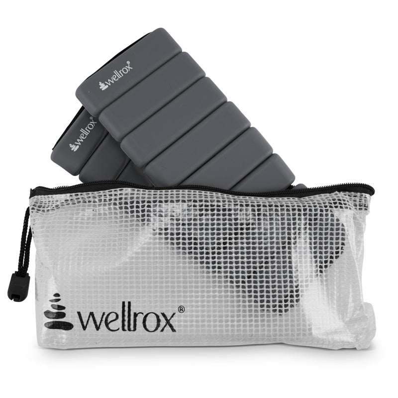 Wellrox Weighted Bangles â€“ Adjustable Ankle and Wrist Weights for Women & Men â€“ Set of Ankle Weights 2 lbs (1 lb Each Wrist Weight) | Weighted Arm Bands for Pilates, Yoga, Running & Walking (Grey) - Image 4