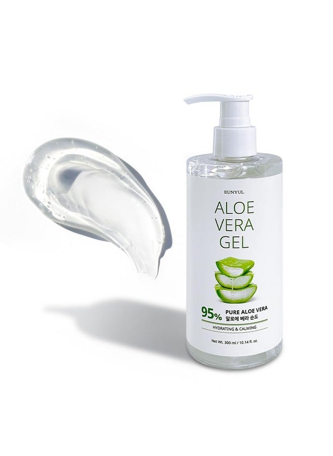 Eunyul EUNYUL Aloe Vera Soothing Gel 95% 10. 14 fl. oz. / 300ml Korean Skincare Body Care, After Sunburn  - Image 1