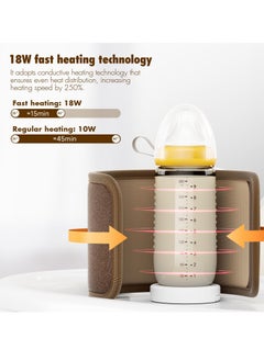 بيوينتي Bottle Warmer, Baby Bottle Warmer Fast u0026 Easy Milk Warmer for Breastmilk u0026 Formula, Bottles Warmers Car Travel on The go, Fast Warms Baby Milk to Body Temp and Maintain Nutrients  - Image 2