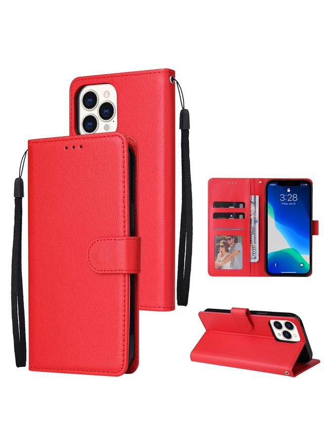 Zaboon Case For iPhone 13 Pro Multifunctional Horizontal Flip Leather Case, with Three Card Slot & Holder & Photo Frame & Lanyard - Image 1
