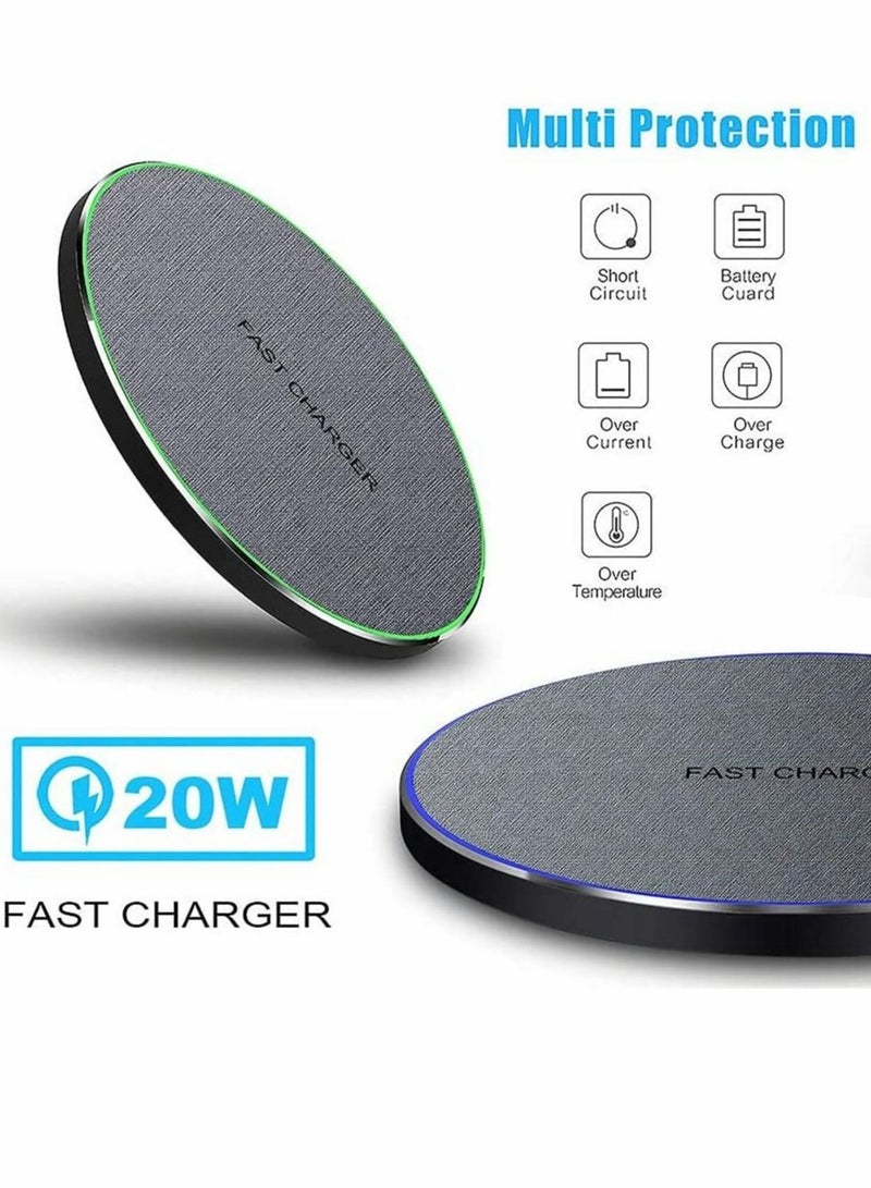 Captaintech 20W Max Fast Wireless Charging Pad Qi Certified for iPhone 13/12/SE/11/X 2 15W Charge Mats Samsung S22/S21/S20/Note 20/10 Galaxy Buds/Buds+ - Image 2