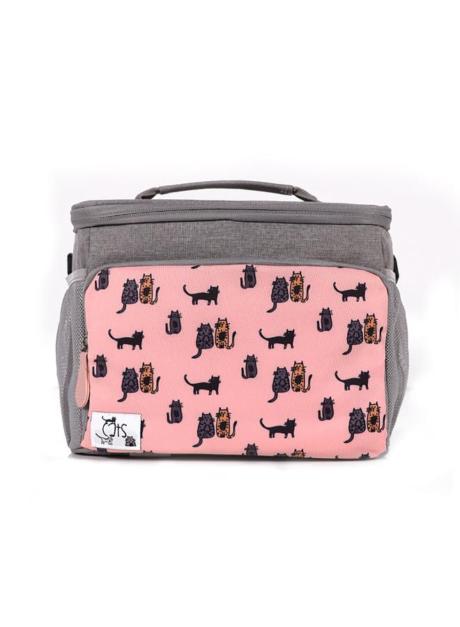 Biggdesign Cat Print Waterproof and Leakproof Heat Insulated Lunch Bag - Image 1