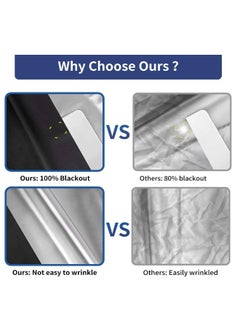 Generic 100% Blackout Curtains for Bedroom, Portable DIY Window Blinds, No Drill Window Shades & Blackout Blinds with Stickers & Tabs for Baby Nursery, Travel, Dorm Room(145cm x 100cm)  - Image 4