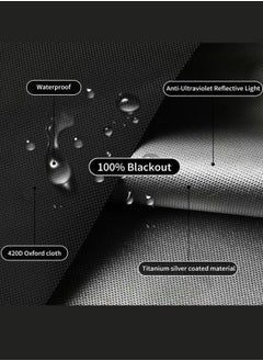 Generic 100% Blackout Curtains for Bedroom, Portable DIY Window Blinds, No Drill Window Shades & Blackout Blinds with Stickers & Tabs for Baby Nursery, Travel, Dorm Room(145cm x 100cm)  - Image 3
