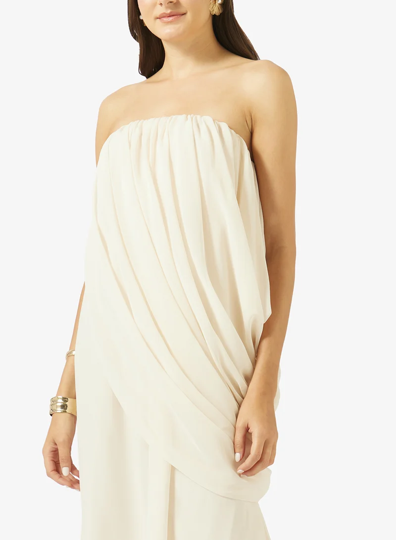 Ginger  Bandeau Draped Maxi Dress for Women | Best Price UAE