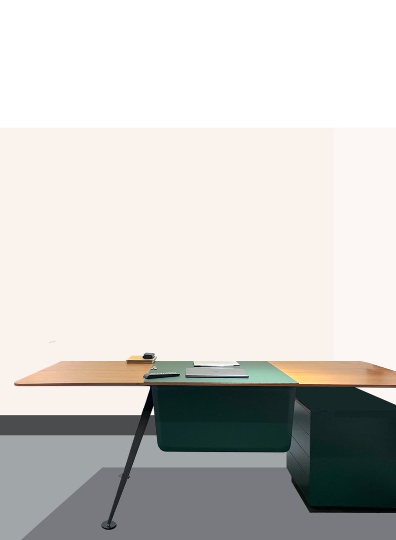 Generic MULTI HOME Executive Office Wooden Desk Table with Drawers for Office, Home, Gaming, Meeting  - Image 1