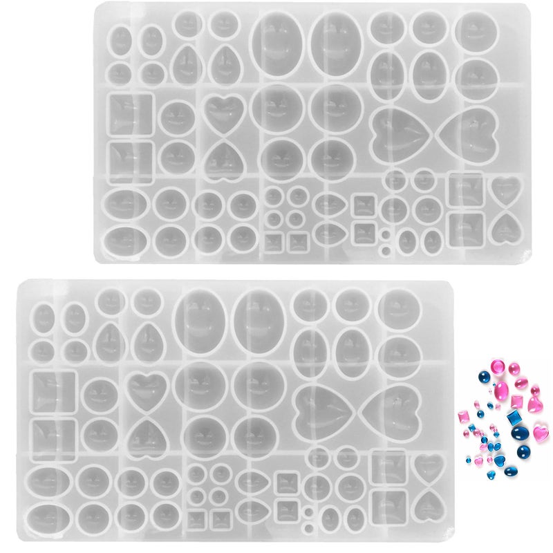 DD-life DDlife 2 Pcs Gem Jewelry Casting MoldResin Jewelry Casting Molds for Making Earrings Jewelry Making Crafting Projects Large - Image 2