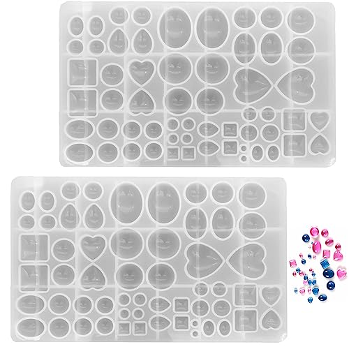 DD-life DDlife 2 Pcs Gem Jewelry Casting MoldResin Jewelry Casting Molds for Making Earrings Jewelry Making Crafting Projects Large - Image 1