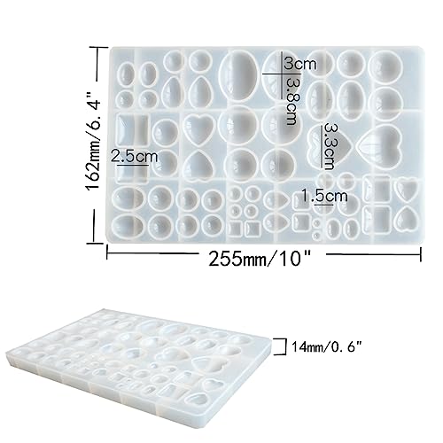 DD-life DDlife 2 Pcs Gem Jewelry Casting MoldResin Jewelry Casting Molds for Making Earrings Jewelry Making Crafting Projects Large - Image 3