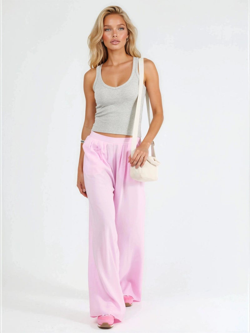 BUSEM Wide Leg Pleated Trousers - Image 5