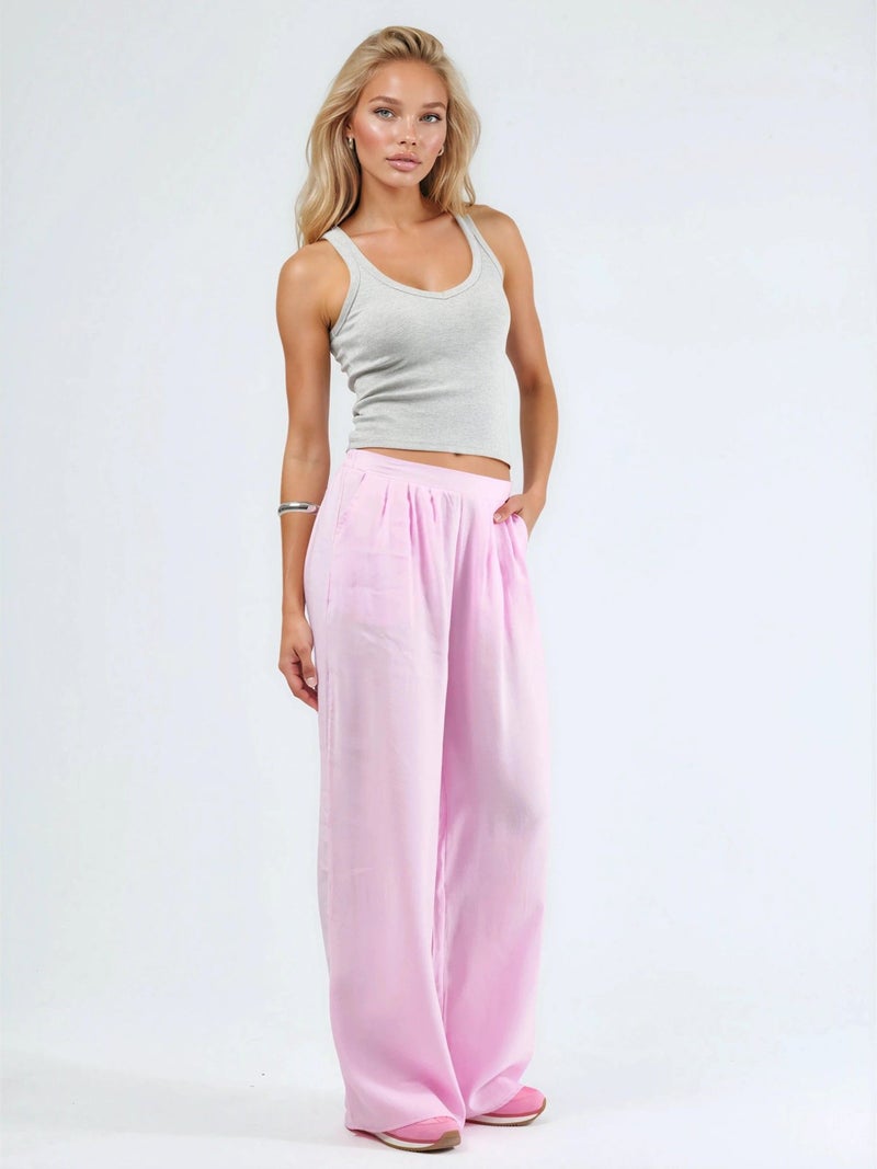 BUSEM Wide Leg Pleated Trousers - Image 4