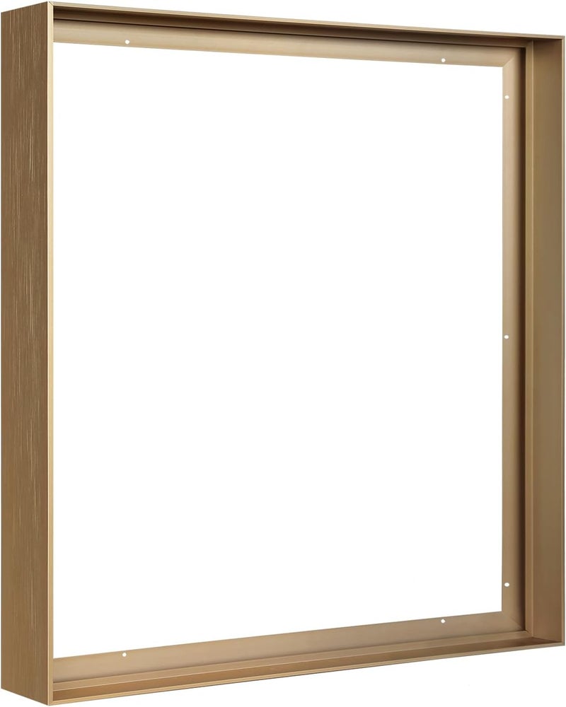 FOLKOR إطار عائم قماشي للوحات زيتية مقاس 24×32، إطار عائم معدني مربع DIY بعمق 1.5 بوصة للطباعات الفنية وأعمال فنية مناظر طبيعية وصور شخصية لتزيين جدران غرفة المعيشة (برونزي) - Image 1