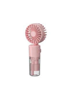 Gasin Portable Handheld Misting Fan - Multifunctional Foldable Desktop and Neck Hanging Fan for Outdoor Use(Pink)  - Image 1