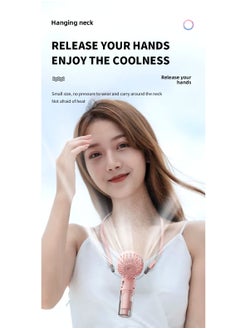 Gasin Portable Handheld Misting Fan - Multifunctional Foldable Desktop and Neck Hanging Fan for Outdoor Use(Pink)  - Image 5