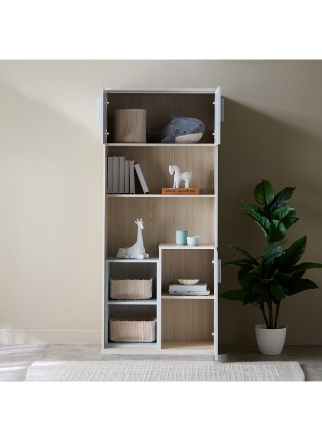 Home Box Skye Bookcase with 3-Doors and Shelves 182 x 80 x 40 cm  - Image 3