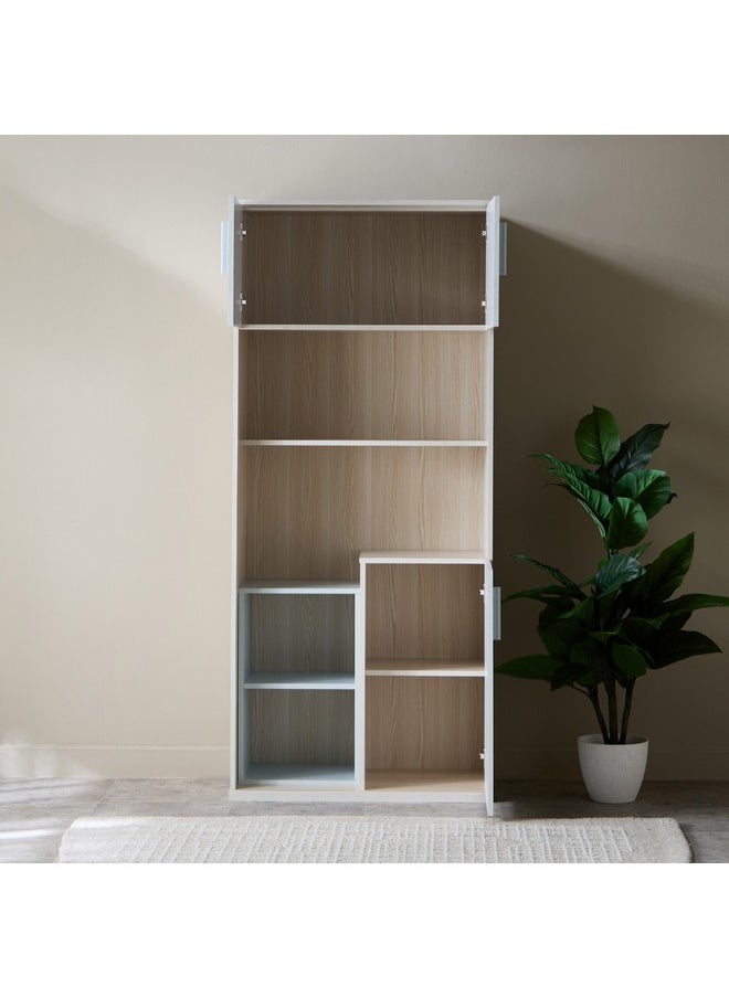 Home Box Skye Bookcase with 3-Doors and Shelves 182 x 80 x 40 cm  - Image 4