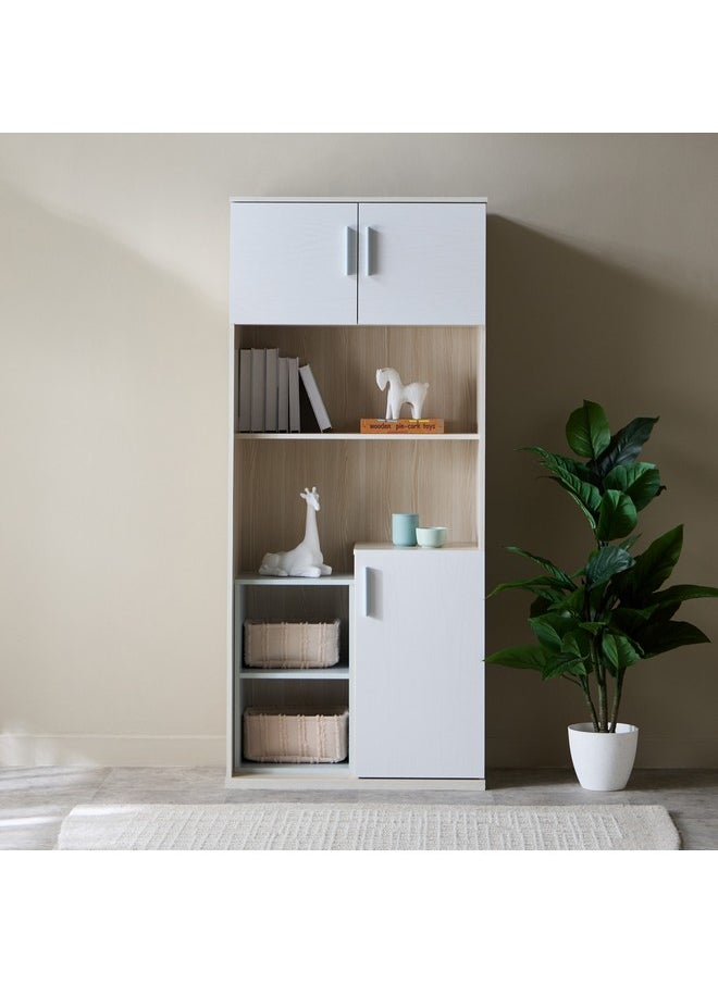 Home Box Skye Bookcase with 3-Doors and Shelves 182 x 80 x 40 cm  - Image 2