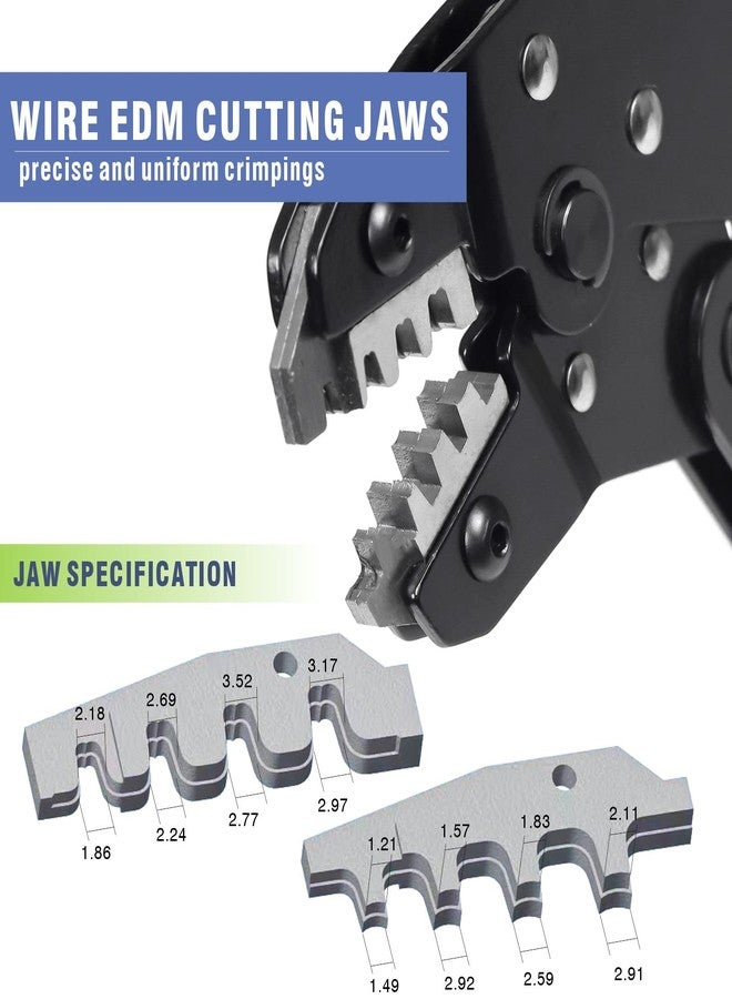 wekesigo أداة تجعيد الأسلاك WEKESIGO SN-2549 ذات آلية تروس، بمقاس 0.08-1.0 مم² و18-28 AWG، متوافقة مع أطراف التوصيل من نوع دوبونت PH2.0/XH2.54/2.54/2.8/3.0/3.96/4.8/KF2510/JST - Image 3