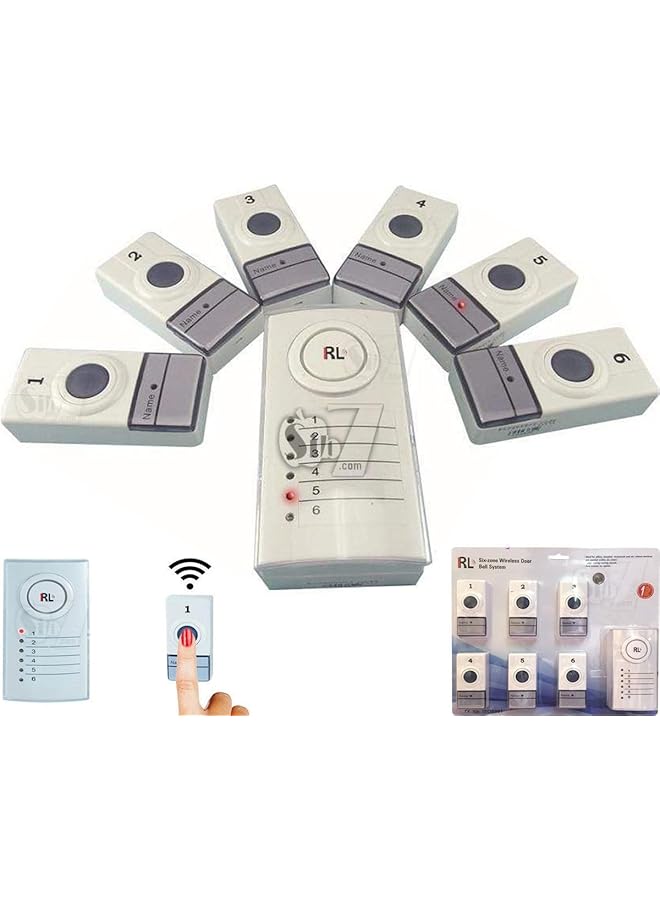 PROMASS Wireless Doorbell System 6in1 Doorbell The Six Zone Intercom for Home Wireless Bell with Patented Power-Saving Technology & Multi-Service Solution for Offices and More