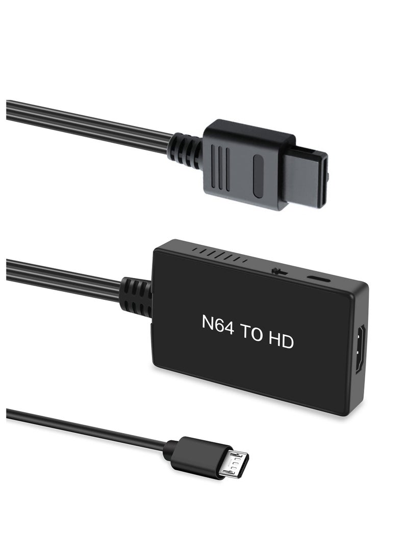 N64 to HDMI Converter Converts, for N64, SNES, SFC, NGC Retro Game Console.Convert Nintendo64, Gamecube, SNES, SFC Signal to All HDMI Smart TV. Support 4:3 or 16:9 Switching - Image 1