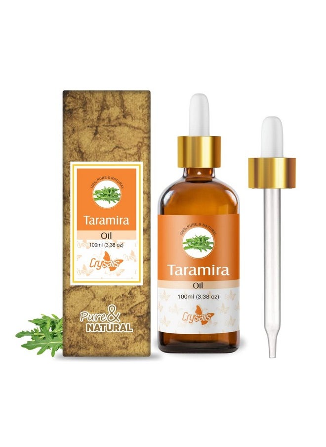 كريساليس زيت التاراميرا (Eruca Vesicaria Ssp. Sativa) | زيت عطري عضوي نقي وطبيعي 100% غير مخفف / زيت التاراميرا لشعر وبشرة صحيين / يزيل القشرة - 100 مل مع قطارة  - Image 1