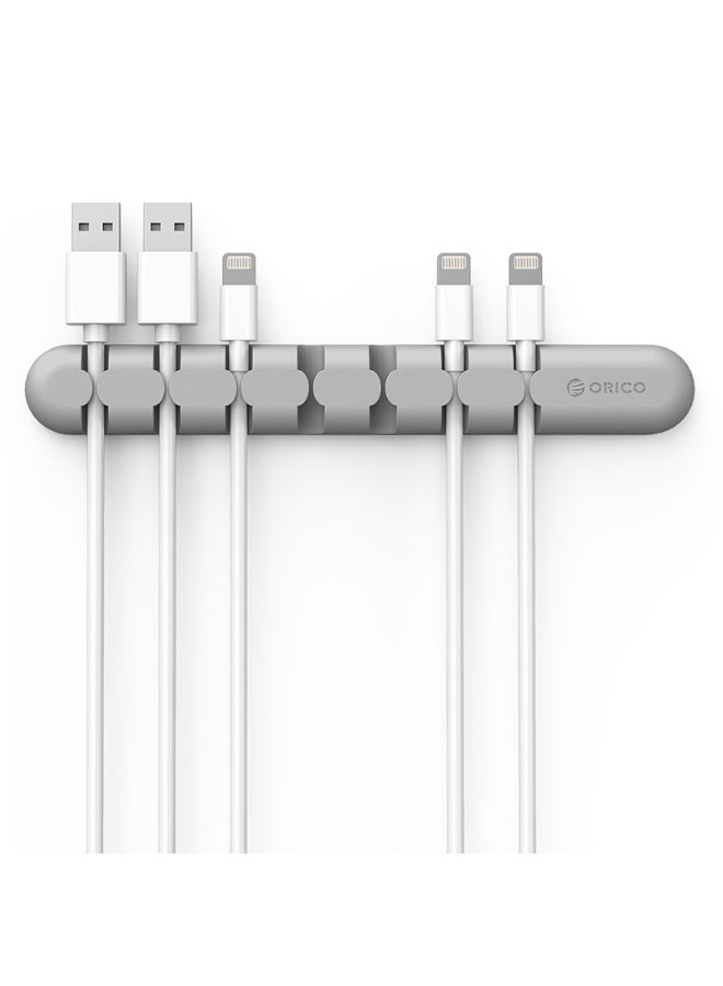 Orico 7-Piece Charging Storage Box, Desktop Accessories, Computer Desk Accessories, And Wire Organizer, Used For Cable Holders, Can Clean Messy Wires In Homes, Cars, And Offices (1-2-3-5-7 Slots), Grey - Image 4