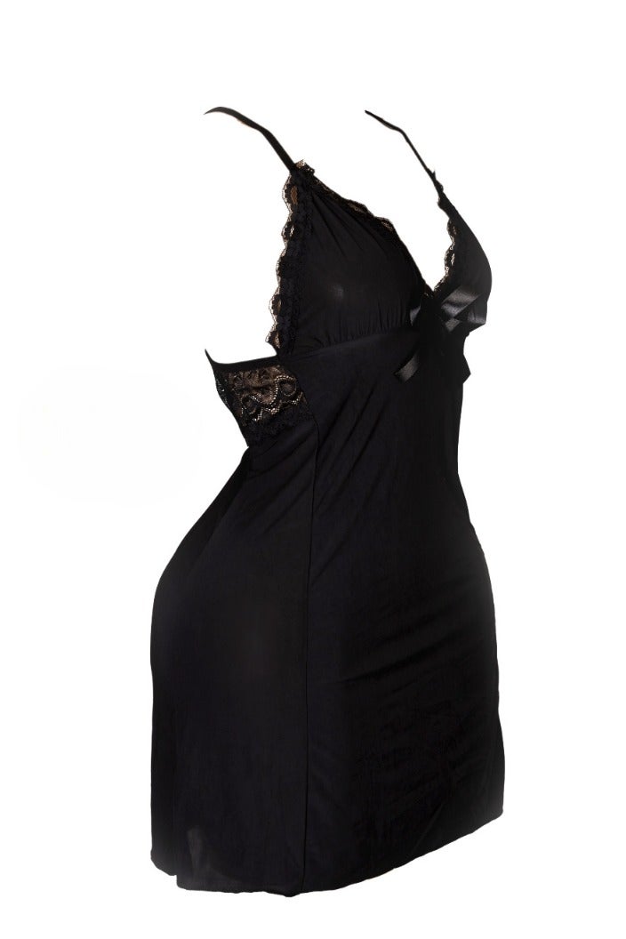 MANIKAN MANIKAN women's dress, with lace edges and decorated with a bow and back  - Image 2