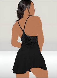 MANIKAN Small lingerie dress for women, with lace edges and decorated with a bow and back  - Image 2