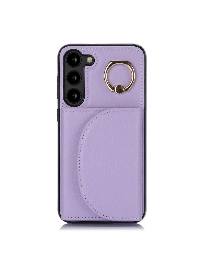 S-TOP Case For Samsung Galaxy S23 5G YM007 Ring Holder Card Bag Skin Feel Phone Case - Image 1