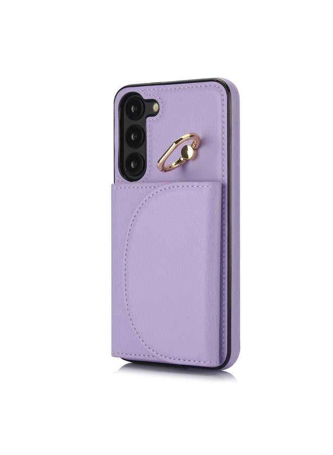 S-TOP Case For Samsung Galaxy S23 5G YM007 Ring Holder Card Bag Skin Feel Phone Case - Image 2