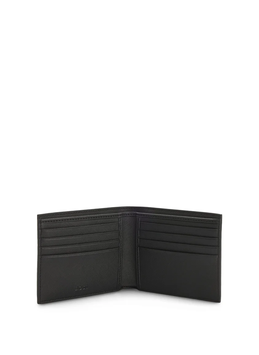 BOSS Monogram-structure wallet with logo trim