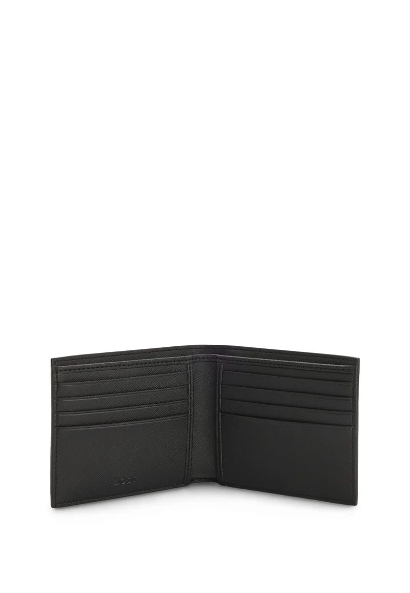 BOSS Monogram-structure wallet with logo trim
