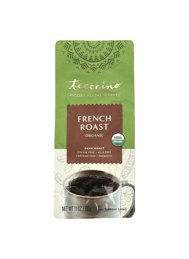 teeccino - Teeccino, Organic Chicory Herbal Coffee, French Roast, Dark Roast, Caffeine Free, 11 oz (312 g) - Image 1