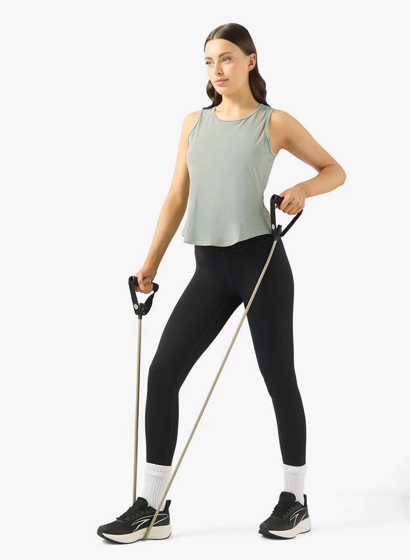Anta Grey Regular Fit Workout Training Commute Knit Tank for Women | Best Price UAE