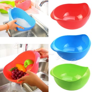 CONNECTWIDE� New Drainer Bowl-Rinse Fruit Veg Rice Made of Eco-Friendly BPA-Free Material. Size : 28 x 21 x 11 cm, Weight : 200g (Purple) - pzsku/Z8FC75B8E991650B7B034Z/45/1743503981/f780e249-ac4e-48ed-8dce-e3c90754975e