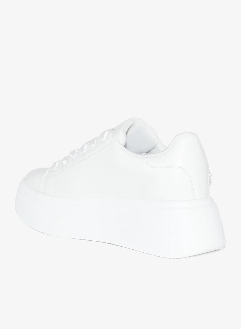 Ginger Rhinestone Pearl Detail Sneaker