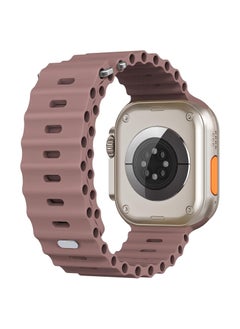 Color Fans Soft Silicone Ocean Sports Strap Compatible Apple Watch 41mm 40mm 38mm for Men Women, Adjustible Watch Band for Apple Watch SE/Series 9/8/7/6/5/4/3/2/1 - Smokey Mauve  - Image 2