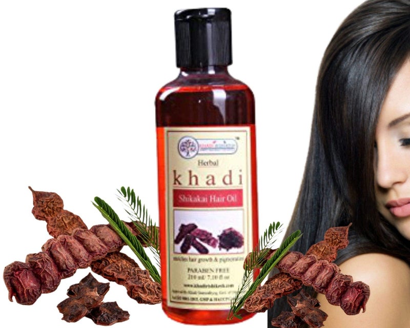 Khadi Rishikesh Herbal Shikakai Hair Oil for Hair Growth & Hair Fall Control | Herbal Ayurvedic Hair Oil with Amla, Bhringraj & Brahmi | Deep Nourishment for Strong, Thick & Healthy Hair | Suitable for Men & Women-210x2=420ml - Image 1