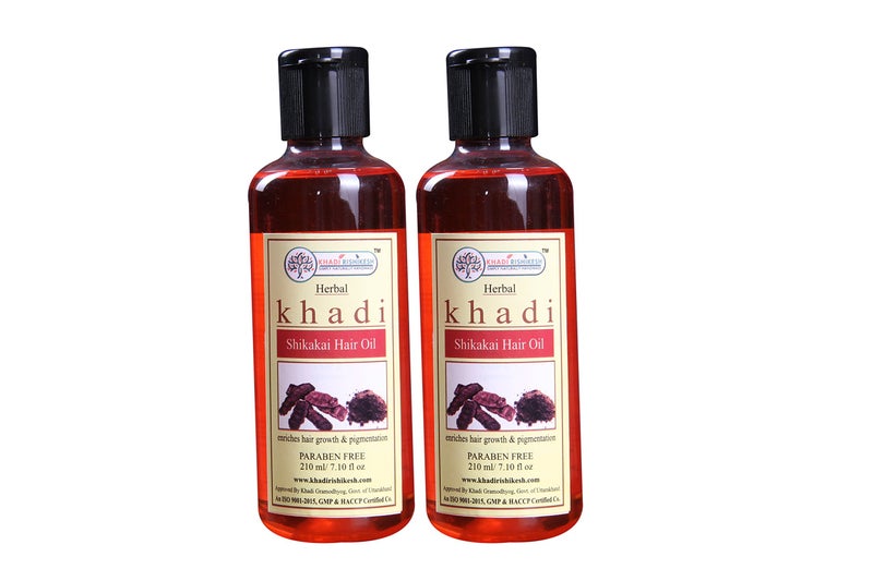 Khadi Rishikesh Herbal Shikakai Hair Oil for Hair Growth & Hair Fall Control | Herbal Ayurvedic Hair Oil with Amla, Bhringraj & Brahmi | Deep Nourishment for Strong, Thick & Healthy Hair | Suitable for Men & Women-210x2=420ml - Image 2