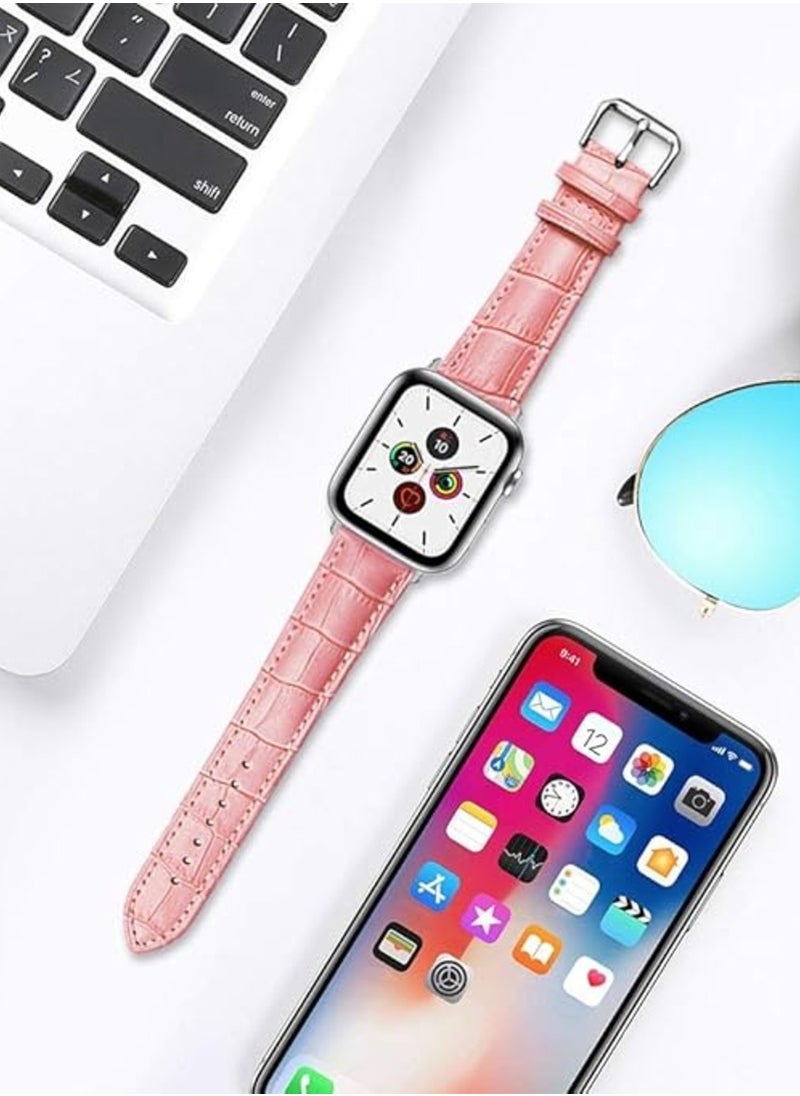 TEMPO Durable Band Compatible with Apple Watch Ultra 2/1 Ultra 49mm 46mm 45mm 44mm 42mm for Men Women, Crocodile Leather ,Waterproof Strap for iWatch Series 10 9 8 7 6 5 4 3 2 1 SE  - Image 5