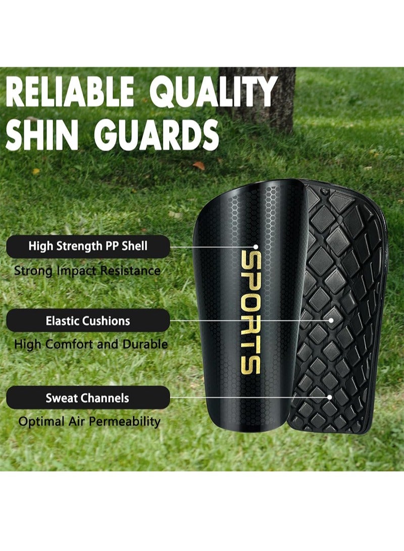 Aikanbo Lightweight Soccer Equipment Four Piece Set,Skidproof Soccer Socks,Protective Soccer Shin Pads L Size and Sleeves with Optimized Insert Pocket,Calf Protective Gear,Calf Compression Socks For Soccer Football Sports Adjustable Shin Guard Straps - Image 2
