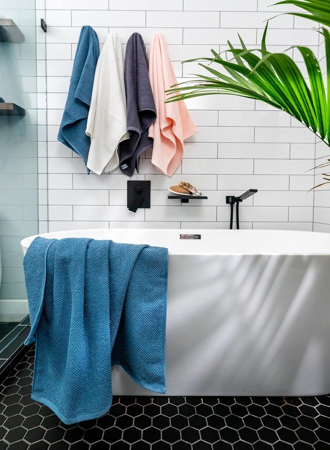 Simpli-Magic 79458 Popcorn Textured Bath Towels Set, 2 Bath Towels, 2 Hand Towels, 2 Washcloths, 6 Pieces, Blue - Image 5