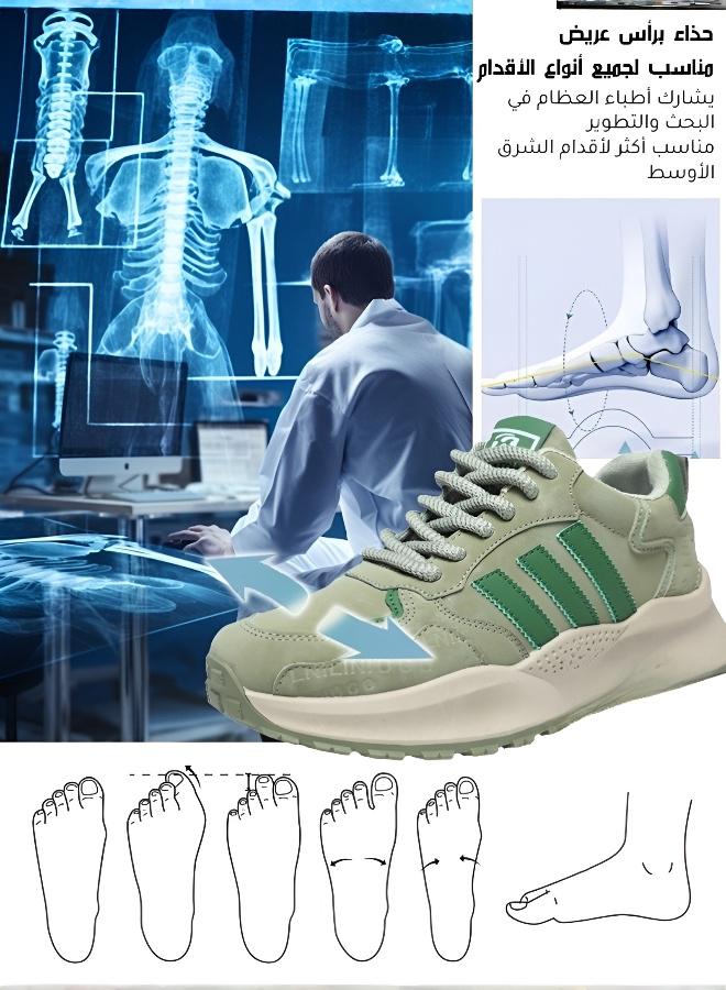 Men's Vintage Design Leather Upper Athletic Shoes - No Foot Pressure Comfort - Image 3